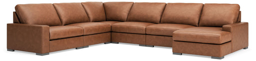 Calden - 6-Piece Sectional With RAF Corner Chaise - Caramel - Simple Home Plus