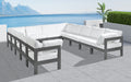 Nizuc - Outdoor Patio 12 Piece Modular Sectional With Gray Frame - Simple Home Plus