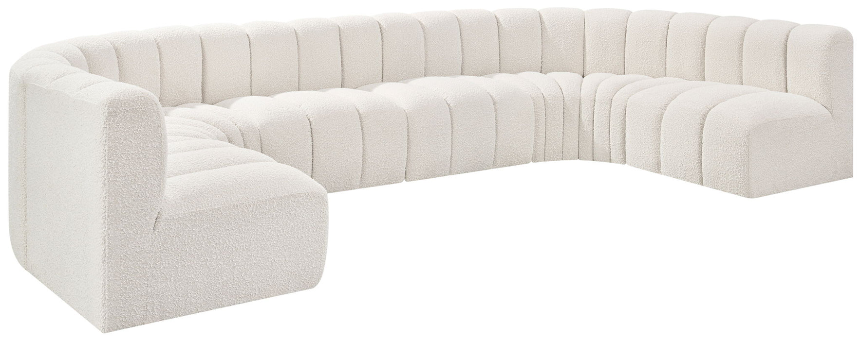 Arc - Boucle Fabric 8 Piece Modular Sofa - Simple Home Plus