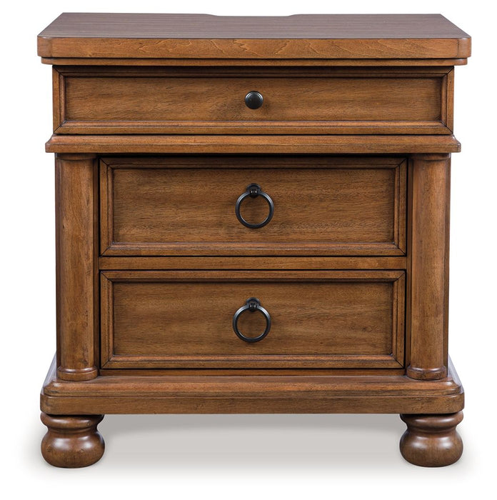 Rowlenstown - Three Drawer Night Stand - Simple Home Plus