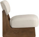 Vetra - Vegan Leather Upholstered Accent Chair - Taupe / Painted Brown - Simple Home Plus