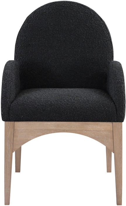 Waldorf - Boucle Dining Arm Chair With Natural Legs - Simple Home Plus
