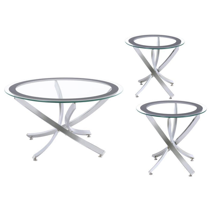 Brooke - Round Coffee Table Set - Simple Home Plus