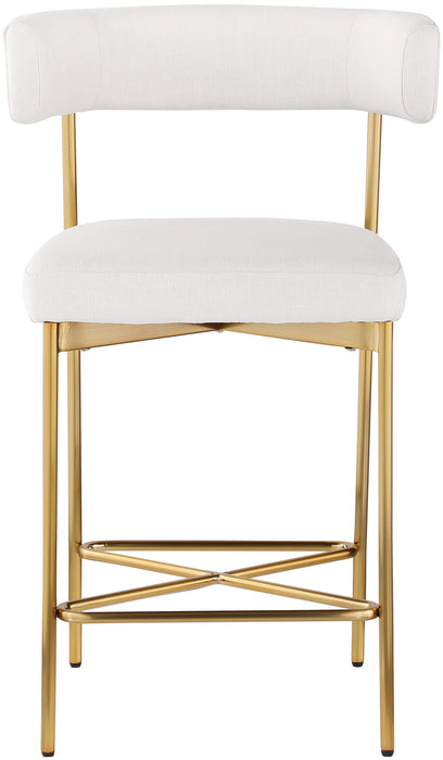 Rivage - Durable Stool With Gold Frame (Set of 2) - Simple Home Plus
