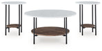 Wrenwich - Brown / Black / White - Occasional Table Set (Set of 3) - Simple Home Plus