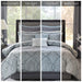 Lavine - Queen 12 Piece Complete Bed Set - Blue - Simple Home Plus