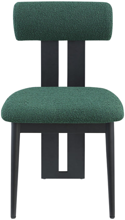 Dario - Boucle Dining Chair With Black Frame (Set of 2) - Simple Home Plus