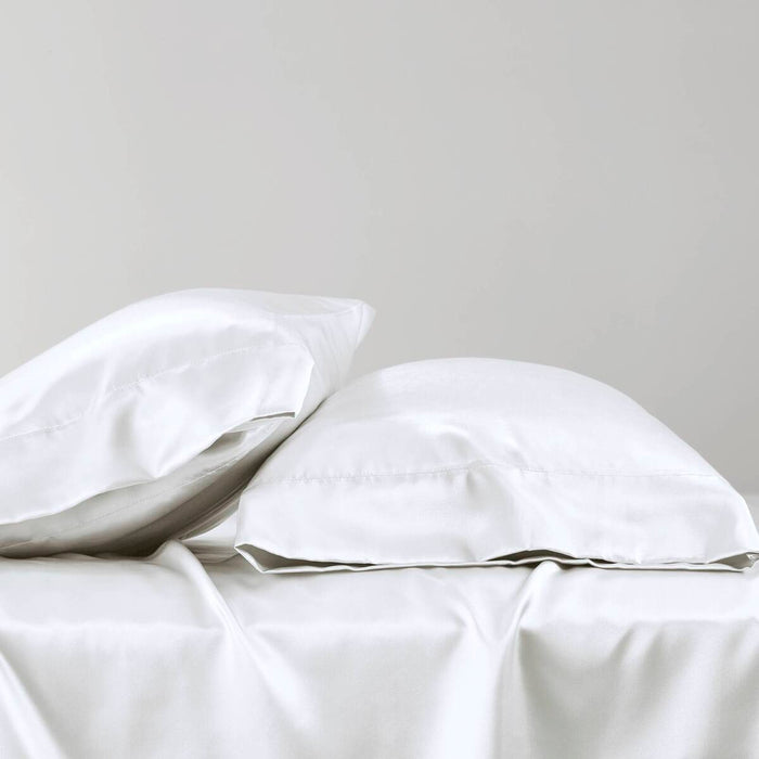 Satin - King Pillowcases (Set of 2) - White - Simple Home Plus