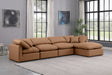 Indulge - Faux Leather 5 Piece Modular Sectional With Chaise - Simple Home Plus