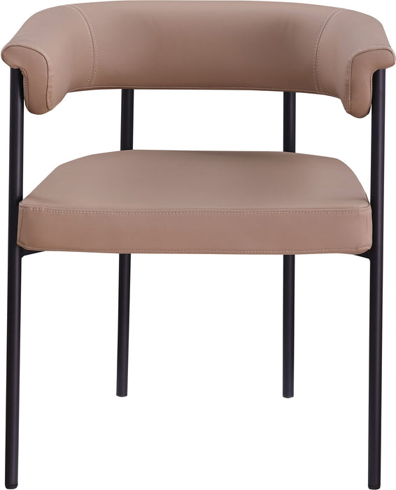 Malin - Faux Leather Dining Chair (Set of 2) - Tan - Simple Home Plus