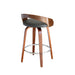 Sonia - 26" Counter Height Swivel Bar Stool - Walnut Wood - Simple Home Plus