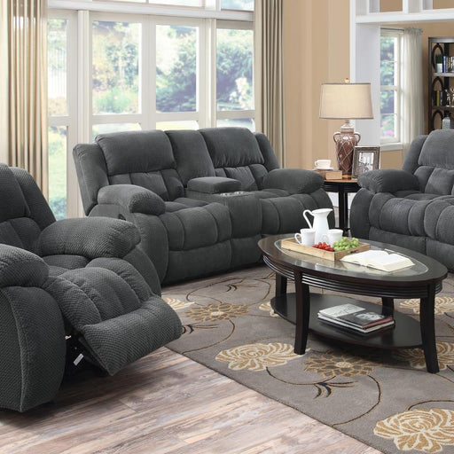 Weissman - Motion Loveseat With Console - Charcoal - Simple Home Plus