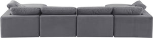 Comfy - 6 Piece Velvet Modular Double Chaise Sectional - Simple Home Plus
