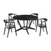 Santana - Round Dining Table Set - Black - Simple Home Plus