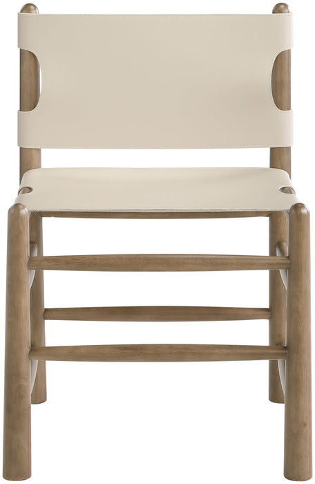 Santos - Vegan Leather Upholstered Dining Chair With Stained Brown Base (Set of 2) - Simple Home Plus