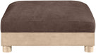 Turin - Chenille Fabric Upholstered Modular Ottoman - Natural Base - Simple Home Plus