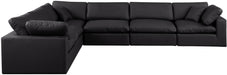 Comfy - 6 Piece Faux Leather Modular Corner Sectional - Simple Home Plus