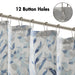 Sofia - Botanical Printed Shower Curtain - Blue - Simple Home Plus