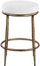 Ferro - Upholstered Backless Counter Stool With Brushed Gold Base - Simple Home Plus