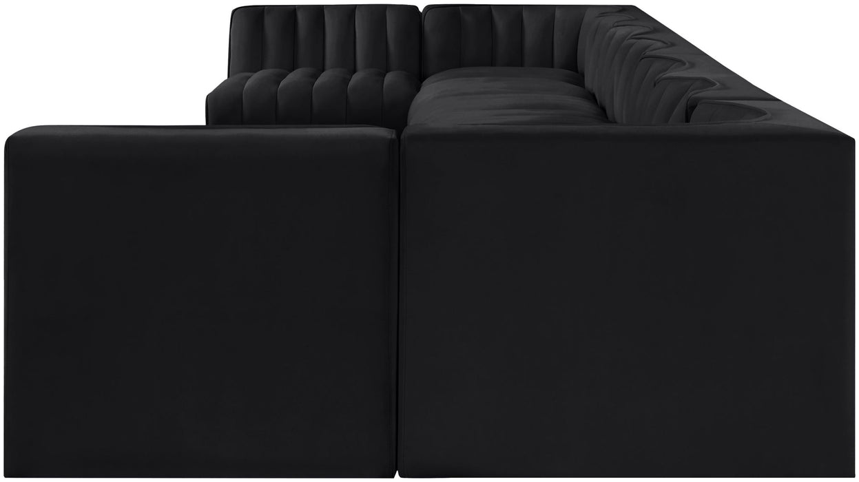 Rummi - Armless Velvet Performance Fabric Upholstered 9 Piece Modular Sectional - Simple Home Plus
