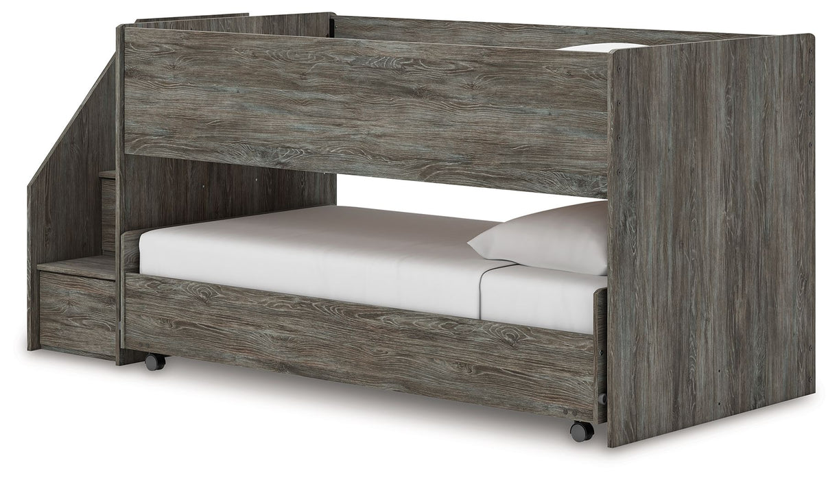 Frandern - Gray - Twin Over Twin Loft Bed - Simple Home Plus