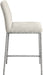 Reeves - Chenille Fabric Upholstered Counter Stool (Set of 2) - Silver Base - Simple Home Plus