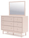 Wistenpine - Blush - Dresser And Mirror - Simple Home Plus