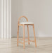 Calvin - Faux Leather Stool - Light Brown Legs - Simple Home Plus