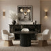 Marlowe - Linen Textured Fabric Upholstered Swivel Dining Arm Chair - Stained Natural - Simple Home Plus