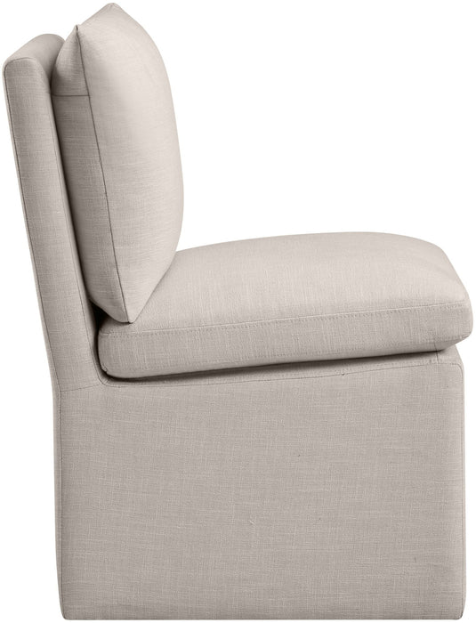Nelori - Linen Textured Performance Fabric Upholstered Dining Chair (Set of 2) - Simple Home Plus