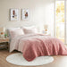 Brielle - Ombre Shaggy Long Comforter Mini Set - Blush - Simple Home Plus
