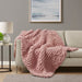 Chunky Knit Throw - Blush - Simple Home Plus