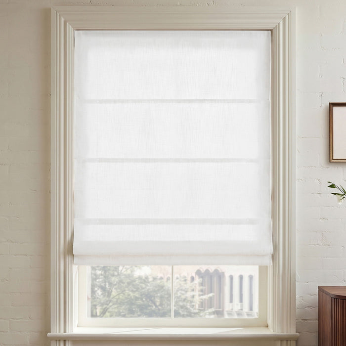 Emery - 64" x 33" Cordless Roman Shade - White