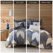Alpine - King 3 Piece Duvet Cover Mini Set - Navy - Simple Home Plus