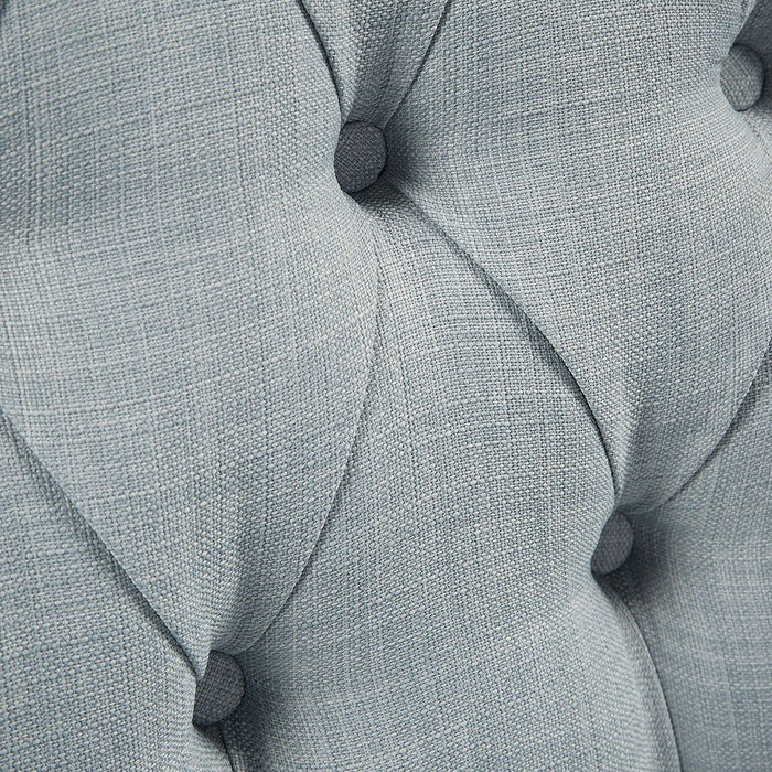 Qwen - Button Tufted Accent Chair - Dusty Blue - Simple Home Plus