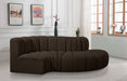 Arc - Boucle Fabric 4 Piece L-Shaped Modular Sofa - Simple Home Plus