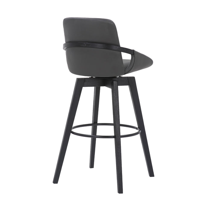 Baylor - Swivel Bar Stool With Black Frame - Simple Home Plus
