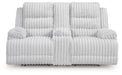 Rhines Falls - Alloy - Double Reclining Power Loveseat With Console - Simple Home Plus