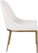 Ferro - Linen Textured Performance Fabric Upholstered Dining Side Chair - Cream / Brushed Gold - Simple Home Plus