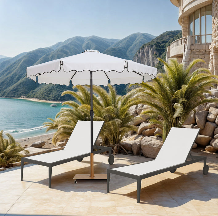 Amalfi - Aluminum Patio Umbrella - Light Brown Base / Black Pole - Simple Home Plus