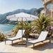Amalfi - Aluminum Patio Umbrella - Light Brown Base / Black Pole - Simple Home Plus