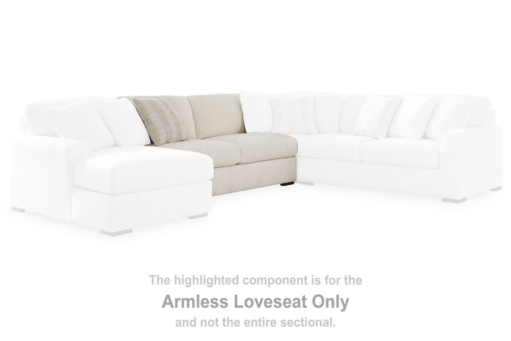 Chessington - Armless Loveseat - Ivory - Simple Home Plus