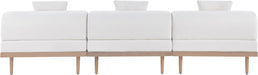 Laguna - 3 Piece Resilient Water Resistant Fabric 106.5" Outdoor Patio Armless Modular Sofa - Simple Home Plus