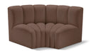 Arc - Faux Leather 2 Piece Modular Sofa - Simple Home Plus