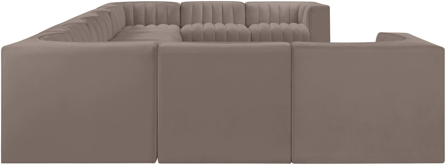 Rummi - Velvet Performance Fabric Upholstered 10 Piece Modular Sectional - Simple Home Plus