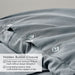 Porter - Full Soft Washed Pleated Duvet Cover Set - Blue / Gray - Simple Home Plus