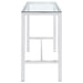 Tolbert - Rectangular Glass Top Pub Bar Table - Chrome - Simple Home Plus