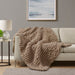 Chenille Chunky Knit - Throw - Brown - Simple Home Plus