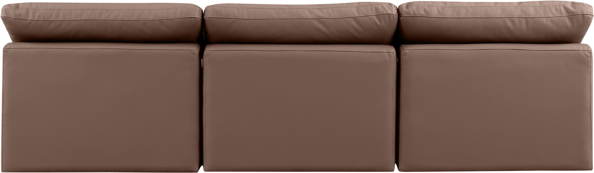 Indulge - Faux Leather 3 Seat Modular Armless Sofa - Simple Home Plus