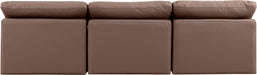 Indulge - Faux Leather 3 Seat Modular Armless Sofa - Simple Home Plus